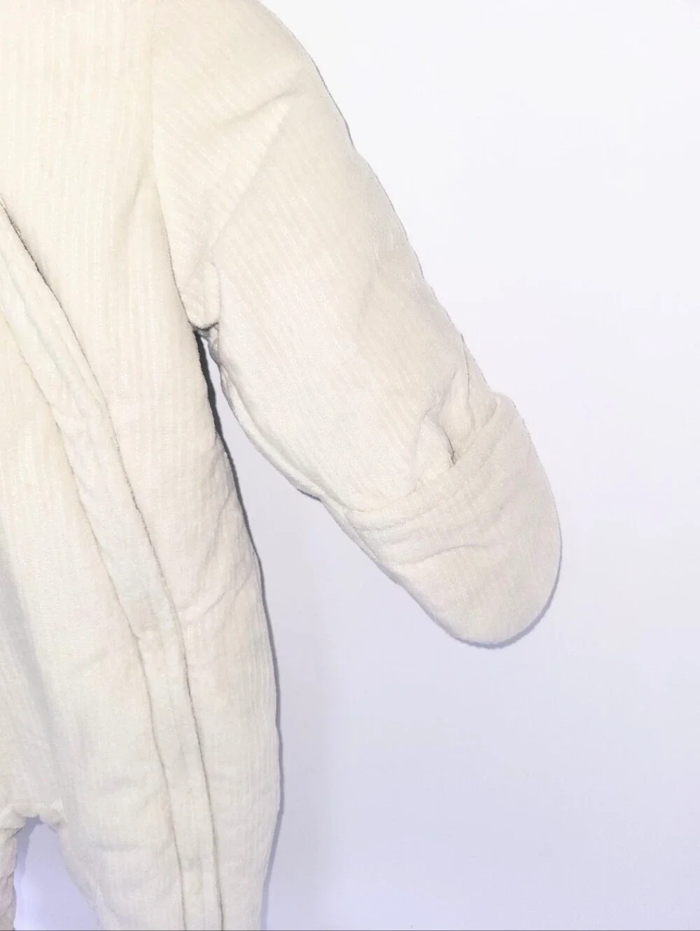 NWOT First Wish Cream Shimmer Baby Pram Winter Bunting Snowsuit Unisex 3-6 Month
